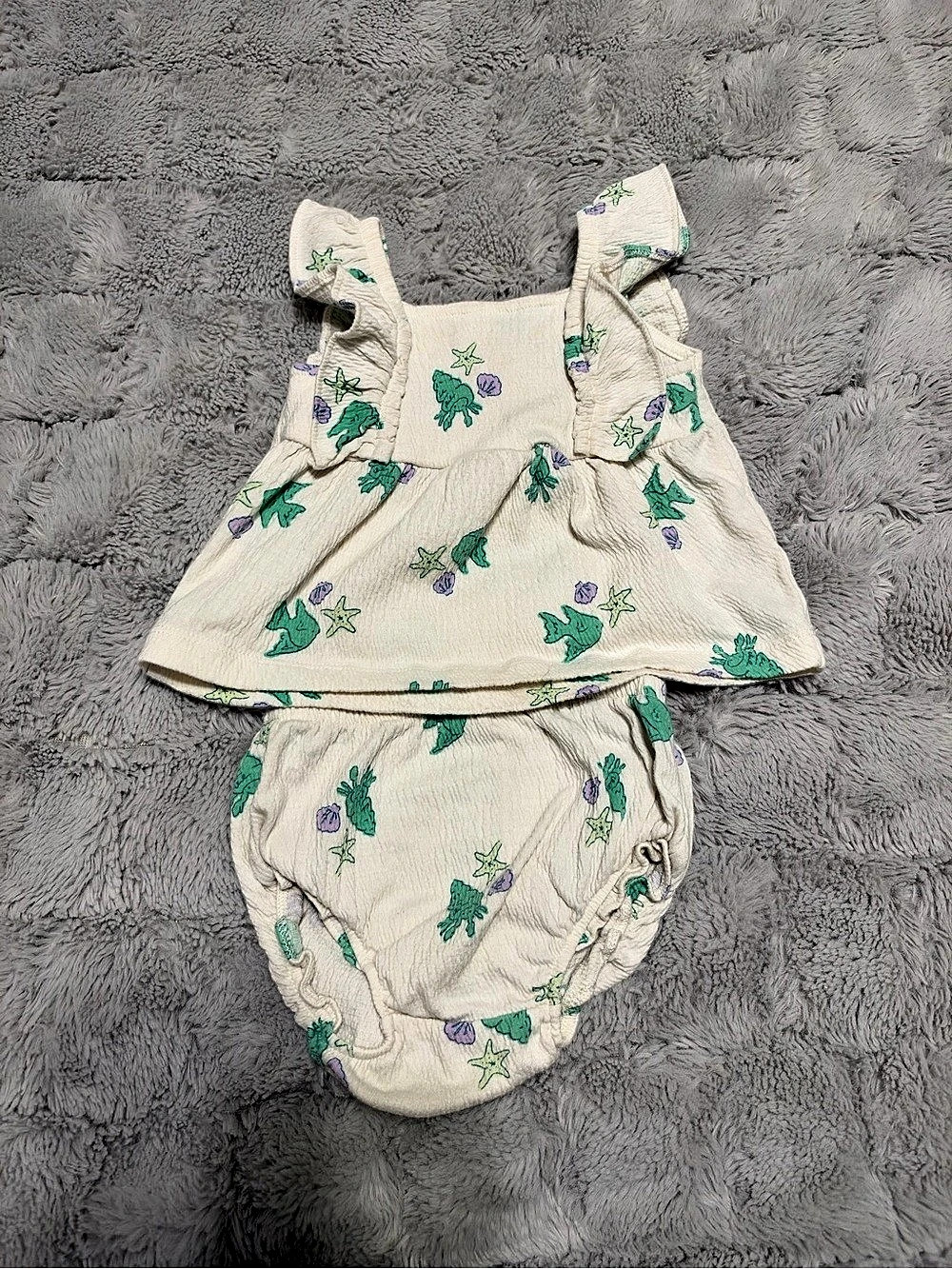 carter's Baby Floral Matching Set Cream Baby 12M